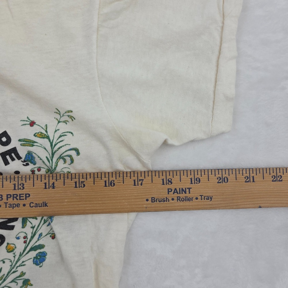 VTG 80s Amnesty International Conspiracy Of Hope Concert Shirt Sz Med STAINED - Picture 8 of 12